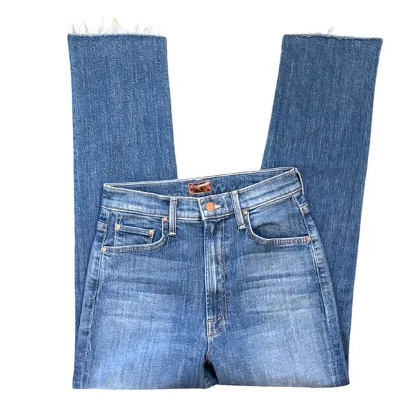 MOTHER High Waisted Rider Ankle Step Fray Loafers And Lassos Jeans Size 27 NWOT - Picture 7 of 14
